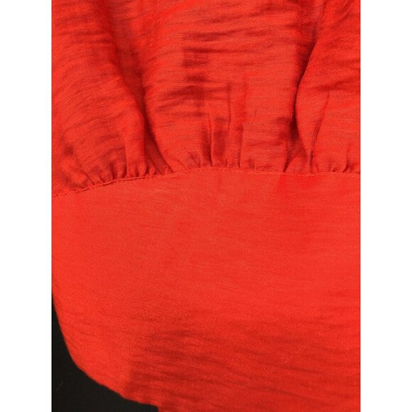 Free People Women's Stella Cutout Crop Top XS Red Linen Blend Going Out Top - Picture 6 of 8